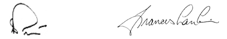Signatures of Arthur T. Porter and Frances Lankin
