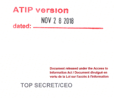 ATIP version dated: NOV 28 2018 Document released under the Access to Information Act / Document divulgue en vertu de la Lol sur l'acces a,l'information